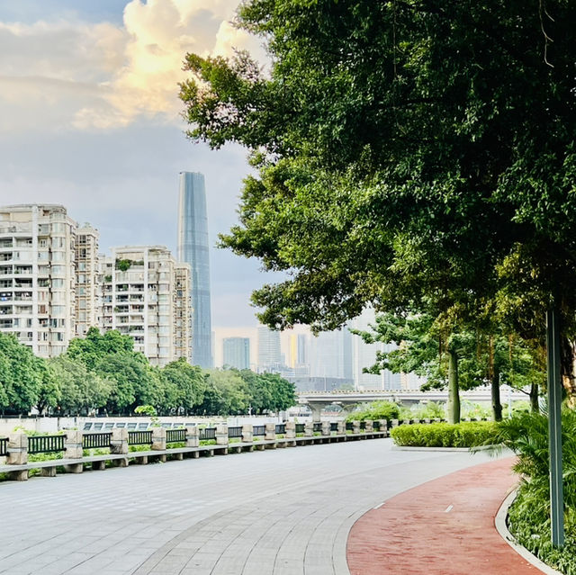 打卡廣州珠江边的磨碟沙公園😝😝