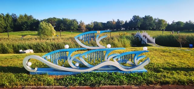 濱州市最大的公園——中海公園。