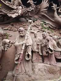 綿陽聖水寺石雕，刀筆之下神韵天成。