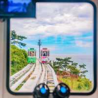 總要去一次釜山！坐海邊日落膠囊小火車~