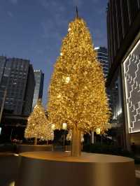 廣州聖誕必拍!K11金色聖誕樹亮燈美哭了