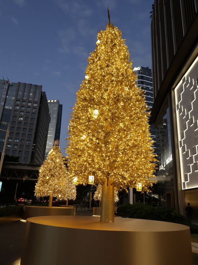 廣州聖誕必拍!K11金色聖誕樹亮燈美哭了 廣州聖誕必拍!K11金色聖誕樹亮燈美哭了