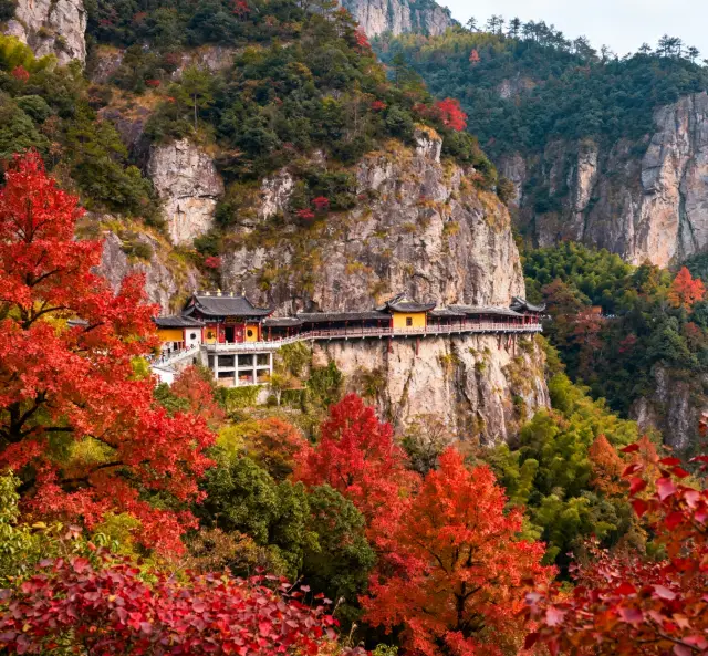 The autumn colors of Hanging Buddha Kingdom are stunning, the most complete climbing guide for Daci Rock in November