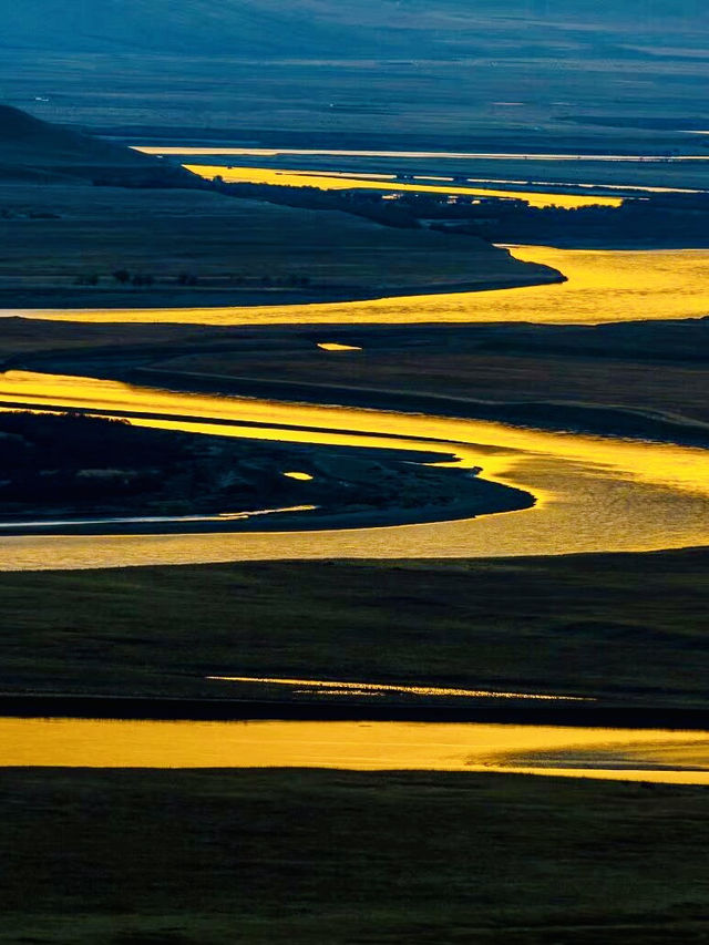 夕陽西下被若爾蓋的黃河九曲美翻了！一定要來～