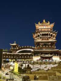 打卡義烏最美夜景雞鳴閣