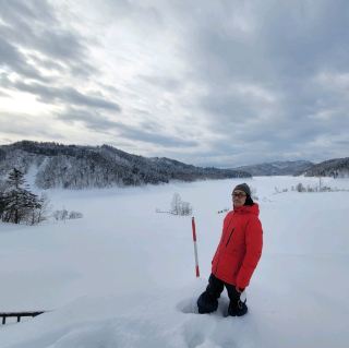 日本旅行美瑛へ向かう途中の葛沢湖