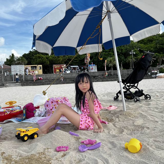 《沖繩旅行》最近國際通嘅沙灘玩沙+着和服👘去神宮打卡+去埋playhouse玩