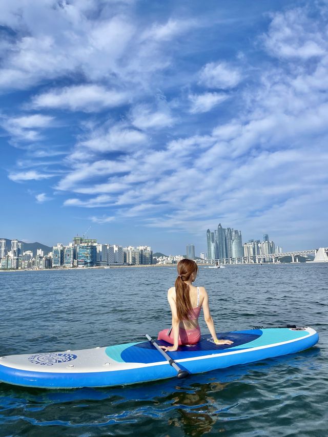 광안리 해수욕장 패들보드 하면서 즐기자 💙🏝