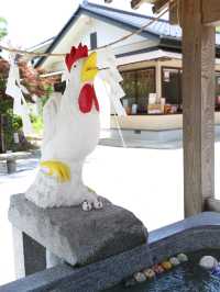 【栃木】🐓のお茶目な手水舎がある神社