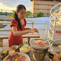 นั่งชิล กินหมูกระทะริมน้ำ 😋 ย่านนนทบุรี