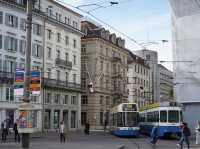 City walk in Zurich Downtown