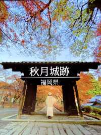 福岡観光🥰情緒ある秋月城跡🏯紅葉も美しい🍁