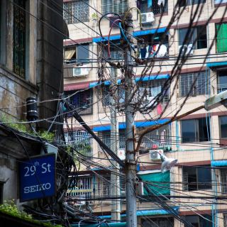 The streets of Yangon, Myanmar