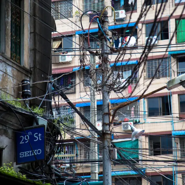 The streets of Yangon, Myanmar