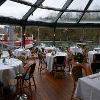 beautiful cafe on the seine