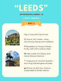 Leeds 3-days itinerary 