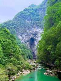 Lush Trails and Fairy Bridges at Xiaoqikong Scenic Area