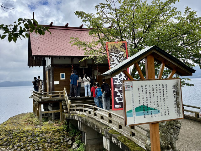 田沢湖潟尻 傳說美少女「たつこ像」與浮木神社的湖畔浪漫⛩️🌊