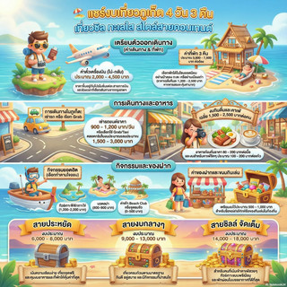 🏝️ แชร์งบเที่ยวภูเก็ต 4 วัน 3 คืน