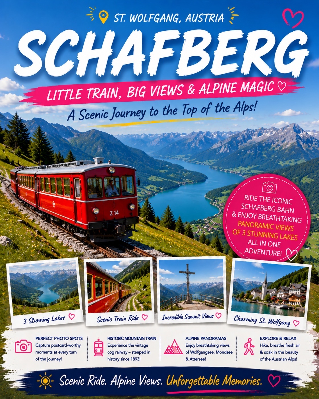 🚂 I Took a Little Red Train Into the Alps — And the View From Schafberg Was Unreal