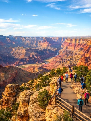 A must for exploration and nature lovers, the Grand Canyon National Park, located in the Park Strip of Coconino County, Arizona, was eroded by the Colorado River over tens of millions of years. It boasts spectacular canyon landscapes, colorful rock formations, stunning canyon views, plus a wide view, perfect for those who love nature and photography.

Recommended tour routes:
The recommended first stop is accessible from the south gate of Grand Canyon National Park at S Entrance Rd, Grand Canyon Village, AZ 86023 U.S.A., open all day year-round. Upon entry, you can first learn about the park at the visitor center, then walk along the Rim Trail to admire different viewing platforms such as Mather Point, Yavapai Point, and more, overlooking the Colorado River flowing along the canyon. You can choose to walk or take the free shuttle bus according to your physical strength throughout the journey.

Must-play items:
1. Sunrise/sunset photo at the observation deck: Mather Point and Yavapai Point are the best sunrise and sunset viewing spots.
2. Helicopter Sightseeing Tour: If you want to feel more shockingly the magnificence of the canyon, panoramic aerial photography helicopter is highly recommended (reservation required).
3. Bright Angel Trail Hiking: If you are physically strong enough, consider hiking a section of the classic hiking route, the Bright Angel Trail, to experience the different landscapes deep into the canyon.

Check-in spot recommendation:
· Several main viewpoints on the southern edge (Mather Point, Yavapai Point)
· Colorado River Overlook
· Grand Canyon Village quaint town

Practical tips:
1. Tickets: Grand Canyon National Park requires a ticket to enter the standard fee of about HK$3,689.
2. Transportation: There are free shuttle buses connecting the major attractions in the park.
3. Wear: It is recommended to bring a jacket and comfortable hiking shoes due to the large temperature difference between morning and evening in the canyon.
4. Drinking water: Remember to bring your own water bottle, there are several water filling stations in the park.
5. Safety: Some trails are steep, be careful underfoot when hiking, and watch the weather to avoid extreme climate trips.
6. Take pictures: The most beautiful light is in the early morning and dusk, taking advantage of natural light makes it easier to take pictures of the layered Grand Canyon.

Notes:
· Open all day year-round, with more visitors during holidays and peak seasons, some attractions may require queues.
· Keep the scenic spot clean and do not litter.
· Limited signal in mountainous areas, early arrangements for transportation and meeting points are recommended.

Topic Discussion: #Grand CanyonNationalPark #AmericanNaturalWonders #Driving Attractions #ColoradoRiver #PhotoPhotoAmerica