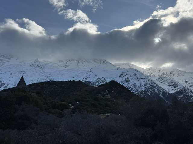 The Sun, Lake and Mountain