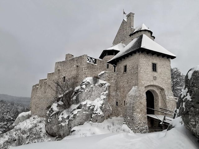 Royal Castle Bobolice in winter 🏰