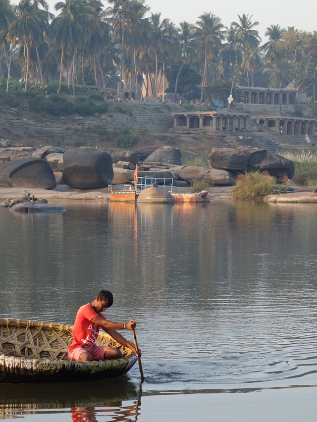 Morning by the Tungabhadra River in Hampi
