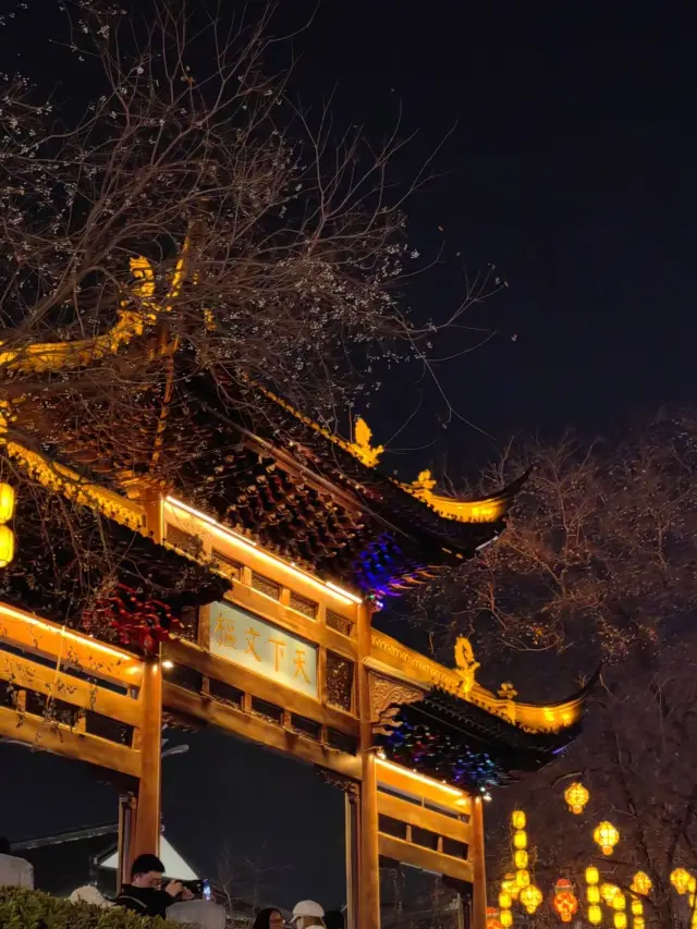 The night view of Qinhuai River! So beautiful!! Nanjing|Tour of Qinhuai River