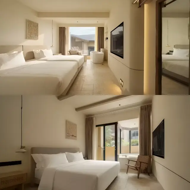 まず船に乗って島に渡る必要があります。そこにある宿泊施設からの海の眺めは絶景です。