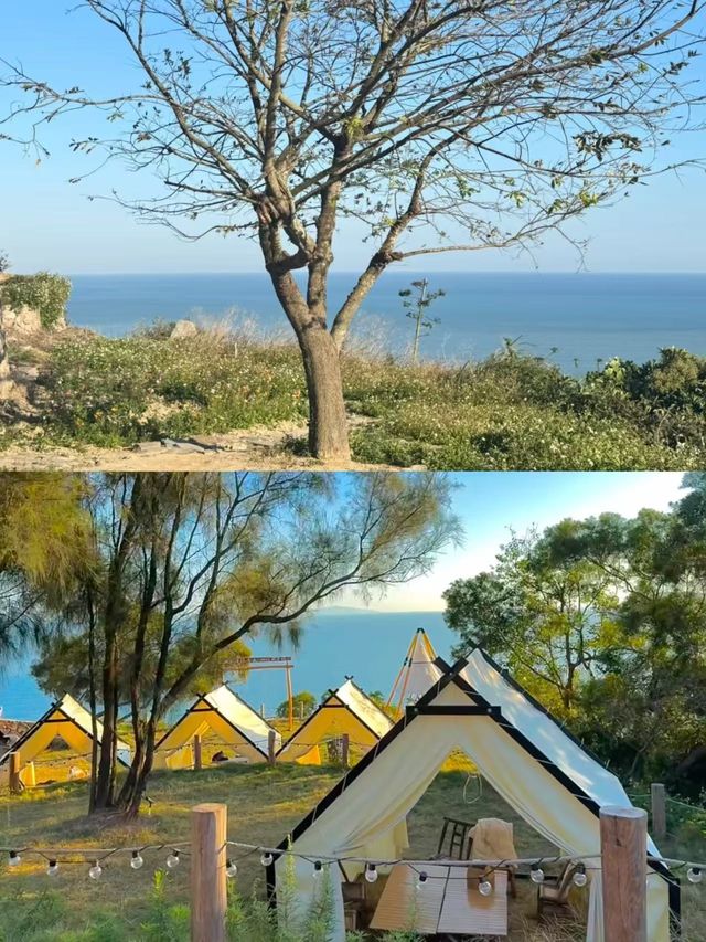 懸崖海景！坐在這露營發呆好幸福