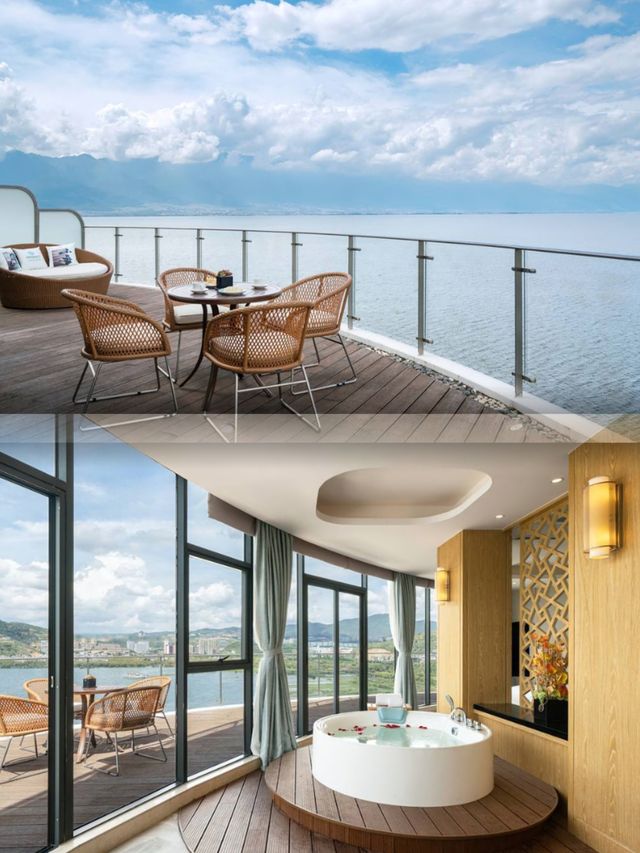 大理旅行推薦海灣酒店，陽台觀賞海景