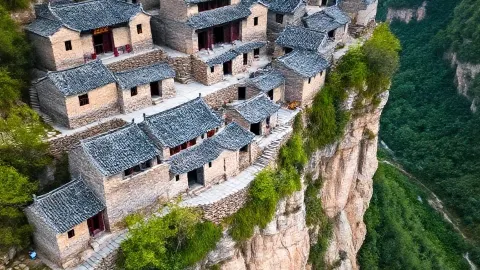 Ancient Village Cliff Stone Houses Wonder | The Little Potala Palace Deep in Taihang Mountains | Millennium Stone Ancient Village Secret — traveler post in Yu County