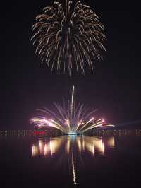 滴水湖週末,看了一場橘子海日落和煙花!