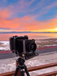 賽里木湖的絕美粉調日出