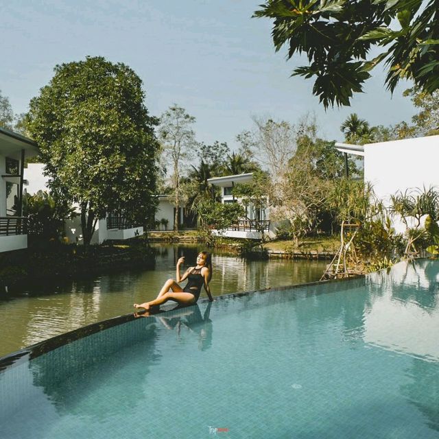 ที่พักอัมพวา ริมคลอง บรรยากาศดี 