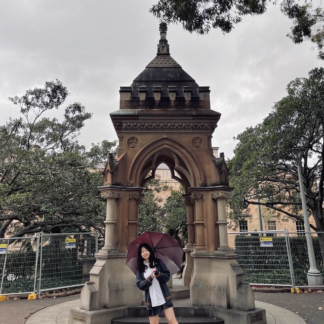 비오는날에도 무드 있는 시드니 하이드파크⛲️