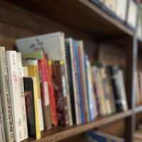 A cafe full of books