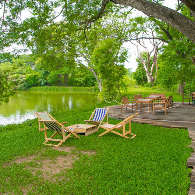 คาเฟ่บรรยากาศร่มรื่นเขียวสบายตา กาญจนบุรี