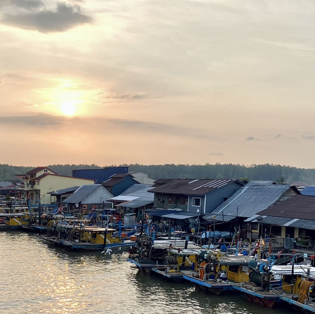 "Golden Serenity: Sunset Views in Kuala Sepetang"