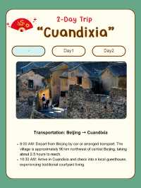 Cuandixia, Beijing itinerary for 2Days🏡