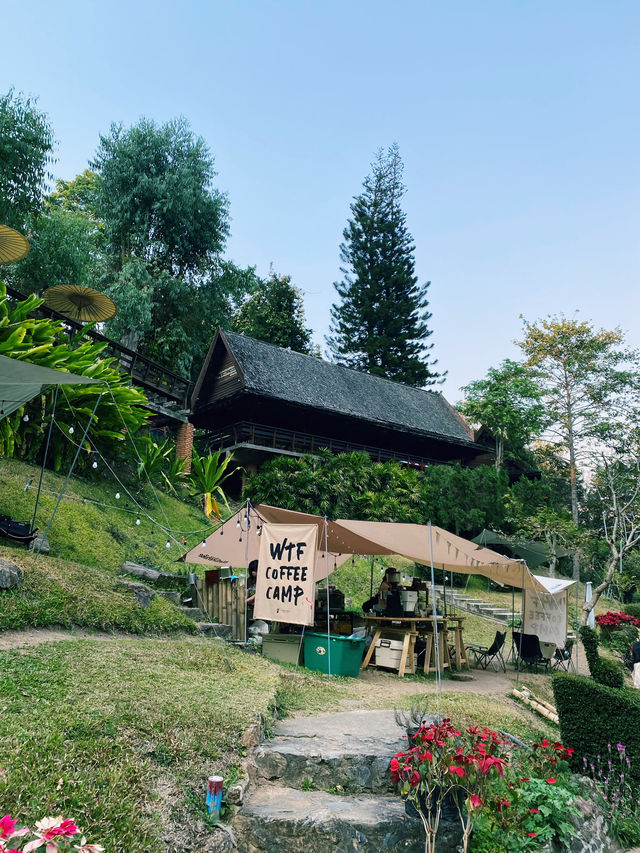 WTF Coffee Camp เป็นคาเฟ่สไตล์แคมป์ปิ้ง