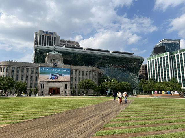 서울시청과 잔디광장