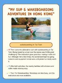 🏄‍♂️My SUP & Wakeboarding Adventure in Hong Kong