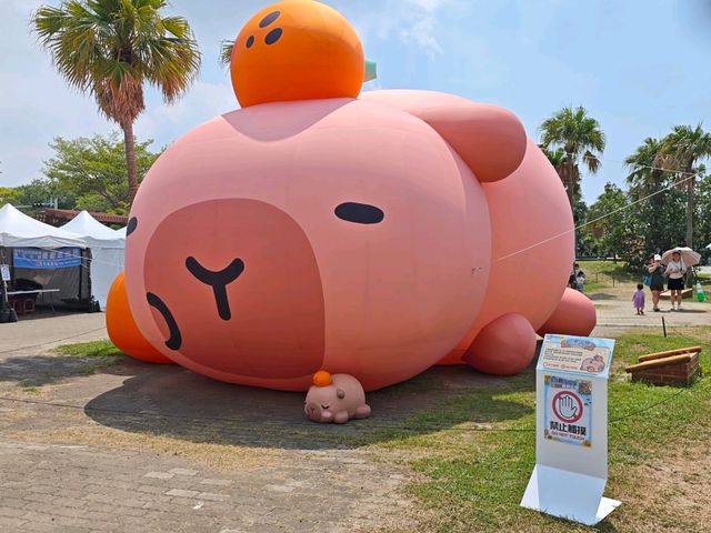 安平港灣的最萌療癒擔當#安平漁人碼頭「2025卡比胖拉出沒注意！臺南萌翻天」-臺南市安平區