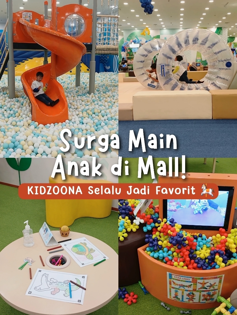 Bermain di Kidzoona AEON Mall JGC benar-benar terasa seperti surga kecil buat anak-anak. Area bermainnya luas, penuh warna, dan super bersih, bikin anak langsung betah sejak pertama masuk. Wahananya beragam, mulai dari role play seperti toko es krim dan patisserie yang melatih imajinasi, sampai permainan fisik seperti perosotan dan area bola yang bantu anak aktif bergerak. Ada juga sudut edukatif dengan permainan interaktif yang bikin anak belajar sambil bermain.

Yang bikin nyaman, orang tua disediakan area duduk yang cozy, jadi bisa menunggu sambil tetap mengawasi anak. Stafnya ramah dan cukup sigap, menambah rasa aman selama playtime. Lokasinya di dalam AEON Mall JGC juga strategis dan mudah dijangkau. Cocok banget buat quality time keluarga, terutama saat weekend atau libur sekolah. Kidzoona ini jelas jadi pilihan tepat buat playdate yang seru, aman, dan edukatif.

#tripdijakarta #jakarta #kidsfriendly 