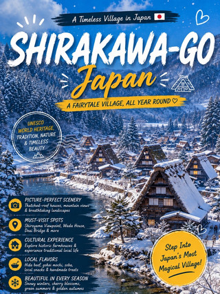 ❄️ Shirakawa-go, Japan | A Fairytale Village Frozen in Time 🛖🇯🇵