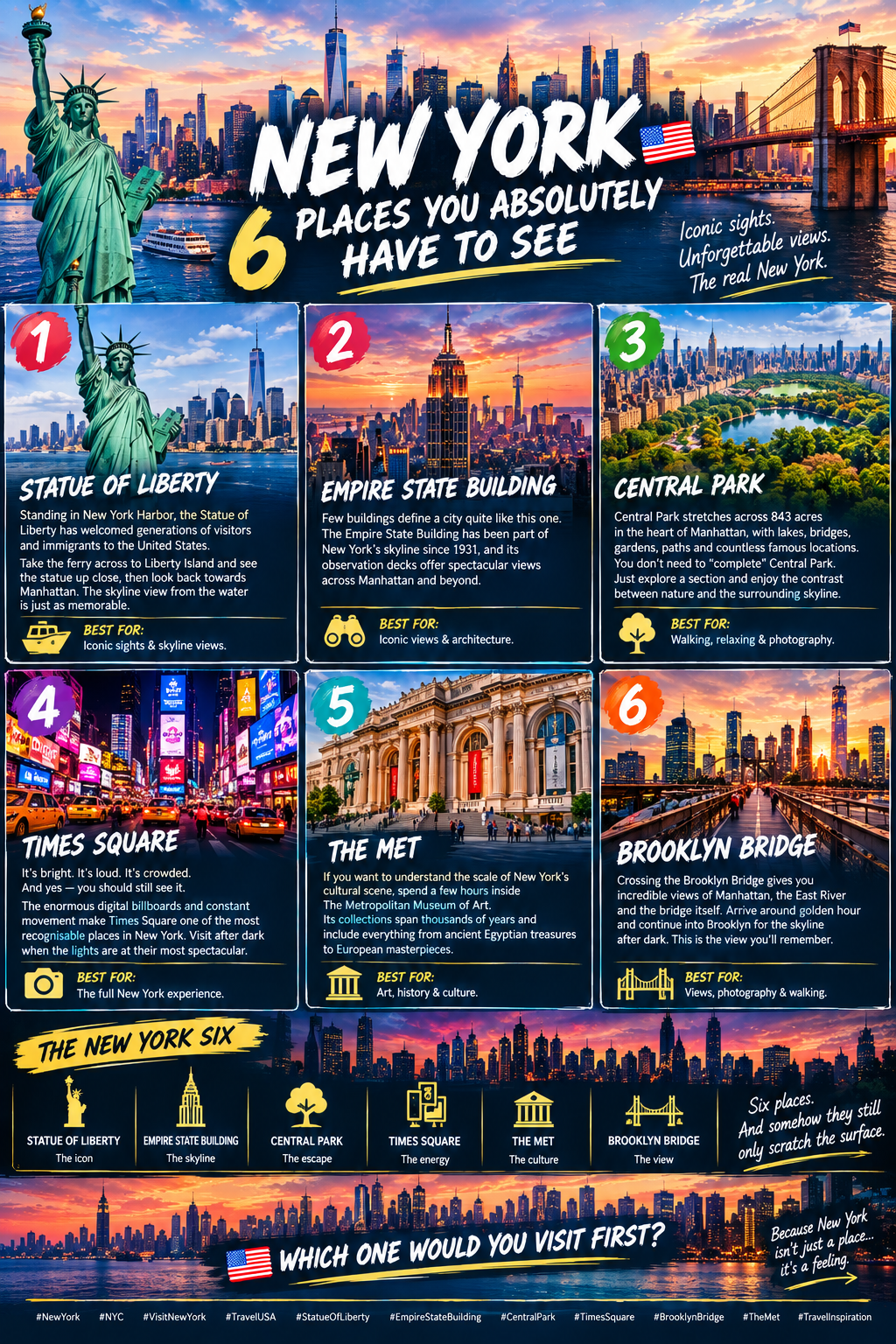 NEW YORK🗽 — 6 PLACES YOU ABSOLUTELY HAVE TO SEE
