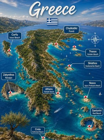 🇬🇷💙 Greece: A Paradise of Blue Seas, White Villages & Unforgettable Sunsets! ✨