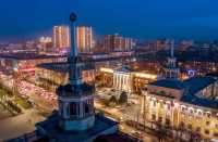 Bishkek, the romantic city at the foot of the Tianshan Mountains.